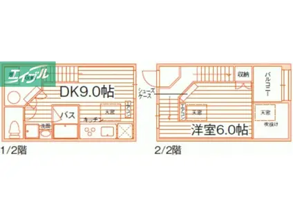 Y.N.G.西坂VI(1DK/1階)の間取り写真