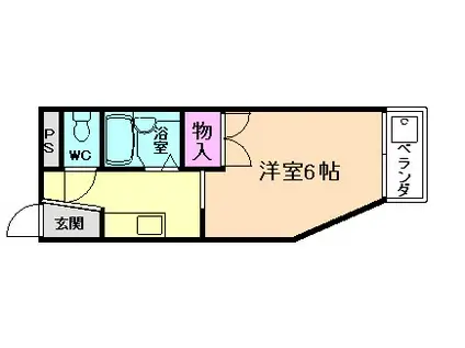 サンライズ箕面(1K/2階)の間取り写真