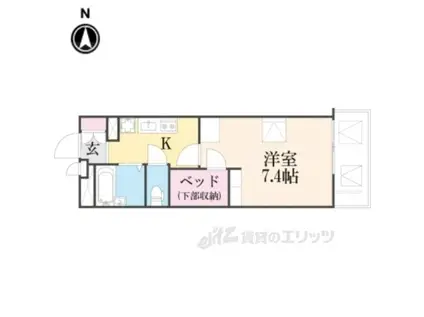 レオパレスいえぷり(1K/3階)の間取り写真