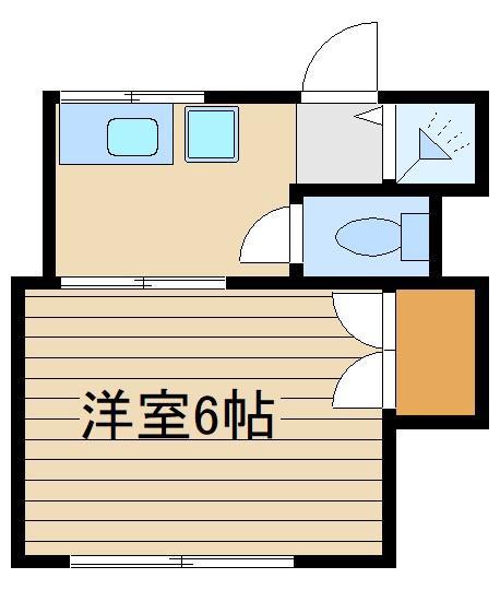 メゾン松風(1K/2階)の間取り写真