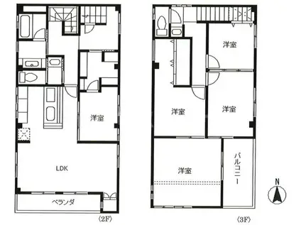 さかいビル(5LDK/2階)の間取り写真