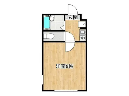 サウザンド・リーフB棟(1K/1階)の間取り写真