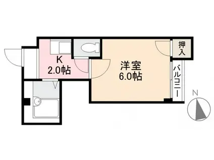 シャンボール瀬戸I(1K/1階)の間取り写真