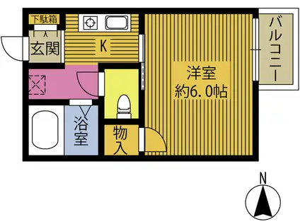 VILLETTA UNO(1K/2階)の間取り写真