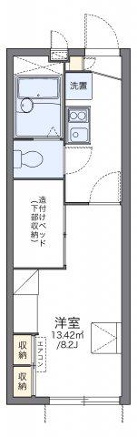 レオパレス小倉(1K/1階)の間取り写真