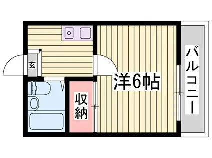 RINKY GARDEN II(1K/1階)の間取り写真