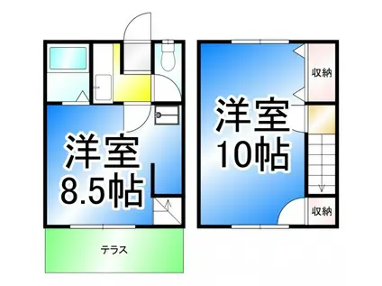宮原アパート(2K/1階)の間取り写真