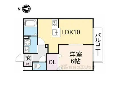 プランドール神楽(1LDK/2階)の間取り写真