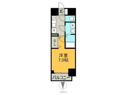 S-RESIDENCE名駅ノースII(1K/7階)の間取り写真
