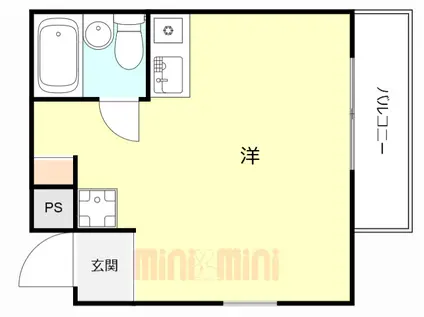 ダイドーメゾン塚口VI(ワンルーム/2階)の間取り写真