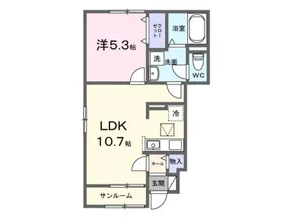 プチエトワール(1LDK/1階)の間取り写真