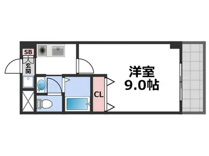 M´プラザ高井田(1K/5階)の間取り写真