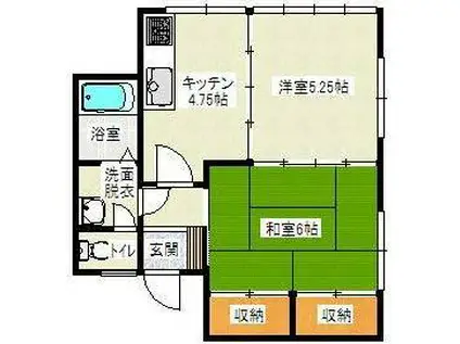 セピアガーデンみずほ(2K/2階)の間取り写真