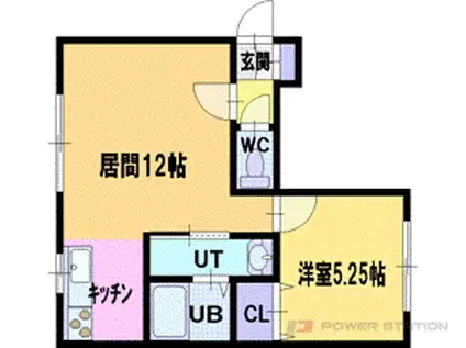 ディアコートひばりヶ丘(1LDK/1階)の間取り写真