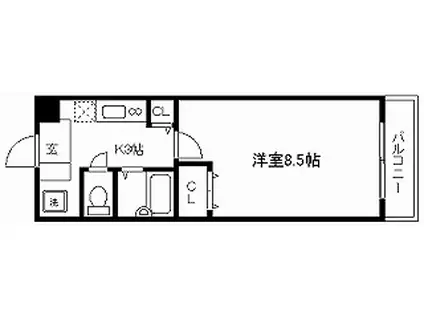 ステラム(1K/5階)の間取り写真