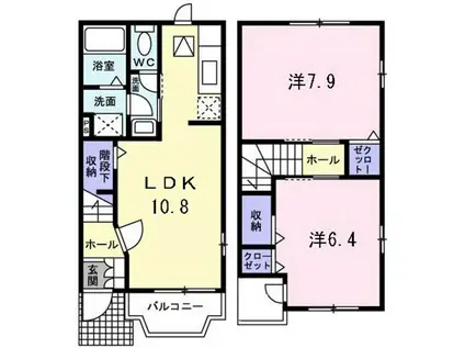 サニーハイツ.T(2LDK/1階)の間取り写真