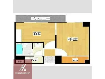 レクシア九条(1DK/2階)の間取り写真