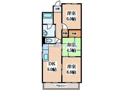 メゾンファミーユ(3LDK/3階)の間取り写真