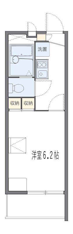 レオパレスくろばる(1K/2階)の間取り写真