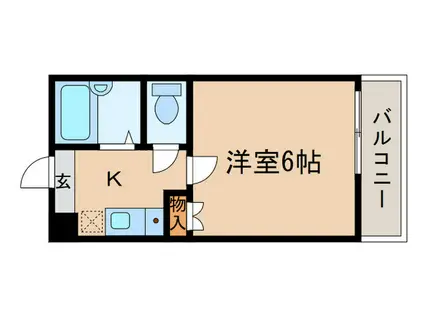 エリートNAKANOI(1K/2階)の間取り写真