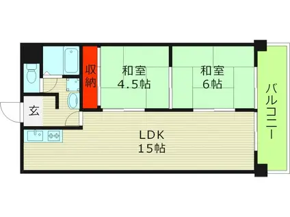 グランベルパーク(3LDK/4階)の間取り写真