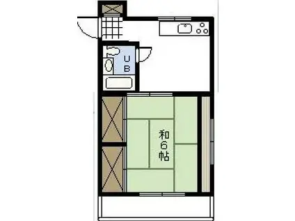 サンシティ広島(1DK/3階)の間取り写真