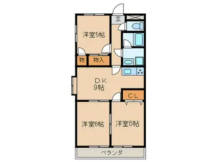 ロイヤルステージ(3DK/1階)の間取り写真