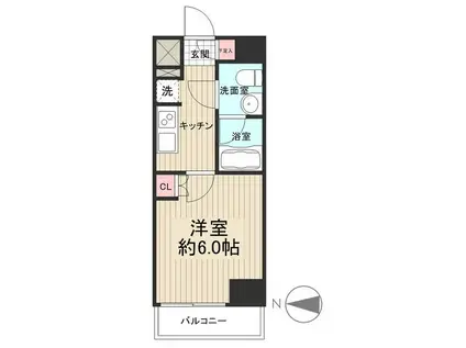 ライジングプレイス綾瀬三番館(1K/7階)の間取り写真