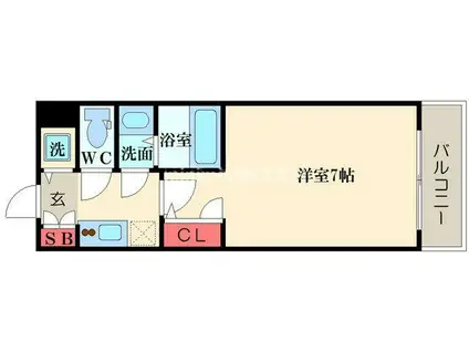 エスレジデンス大阪九条ノース(1K/2階)の間取り写真