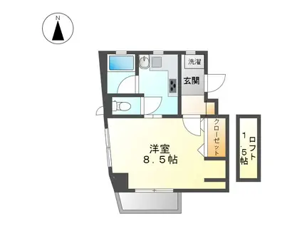 シティハイツ石原(1K/6階)の間取り写真