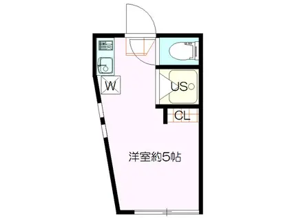 アーバンプレイス高田馬場ウエスト(ワンルーム/1階)の間取り写真