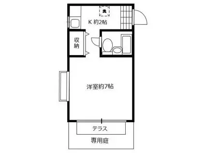 シーガル経堂(1K/1階)の間取り写真