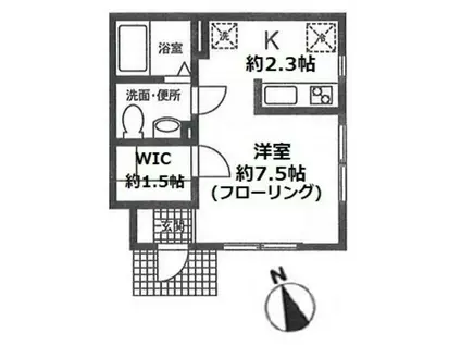 エスポワール住吉A棟(1K/1階)の間取り写真