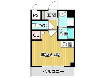 C.REST八尾(ワンルーム/6階)の間取り写真