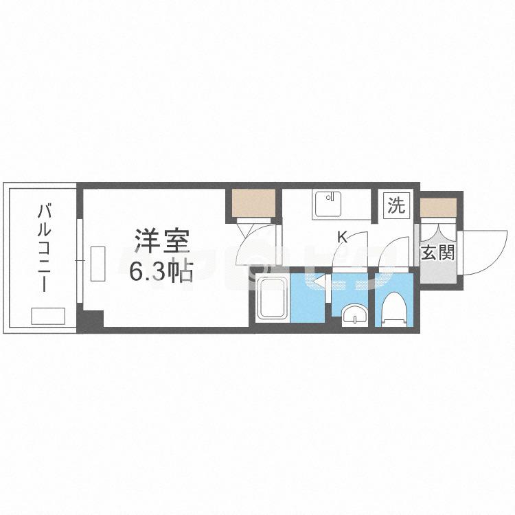 プレサンス新大阪イオリア(1K/10階)の間取り写真