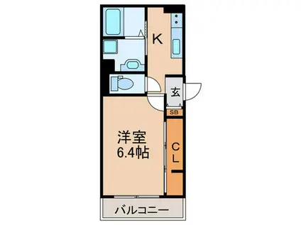 ビルボード淡路駅前(1K/3階)の間取り写真