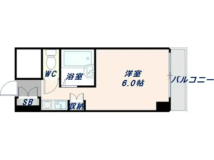 INTERNATIONAL-TAMATUKURI(ワンルーム/6階)の間取り写真