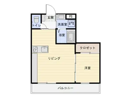 ハレクラニ(1LDK/1階)の間取り写真