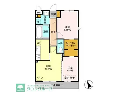 プチクールIII・V V(2LDK/2階)の間取り写真