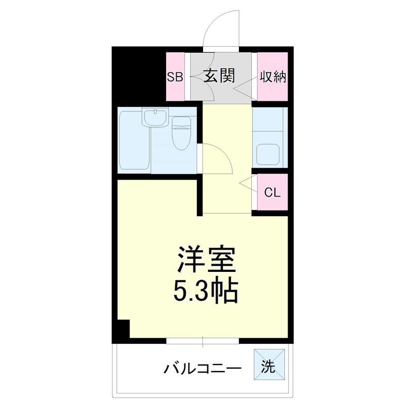 メイクスI八幡(ワンルーム/4階)の間取り写真
