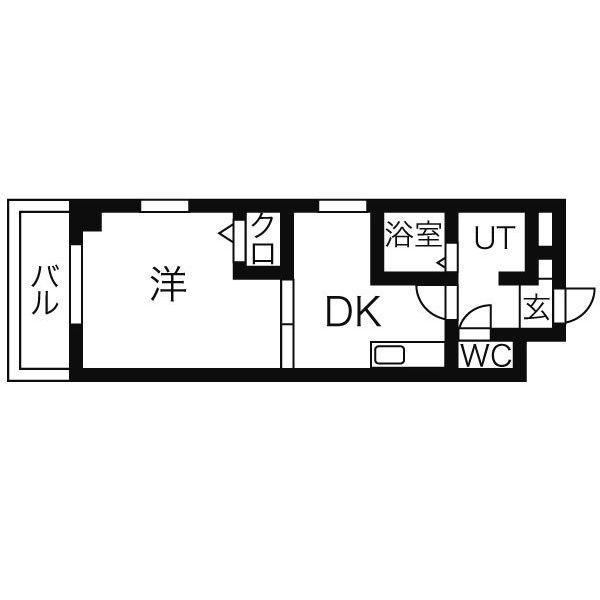 セントラルハイツ可児(1DK/1階)の間取り写真