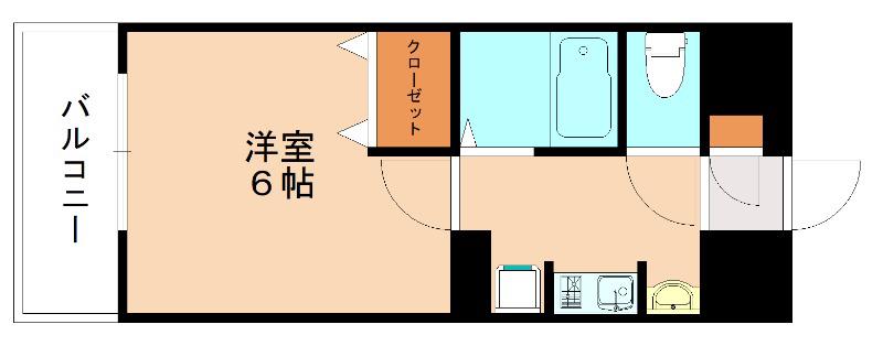 GROWTH SI 清水(1K/9階)の間取り写真