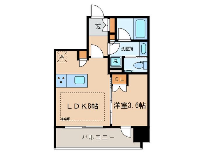 ルジェンテ千代田神保町(1LDK/12階)の間取り写真