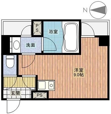 リヴェール阿波座(ワンルーム/5階)の間取り写真