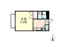 オアシス(1K/1階)の間取り写真
