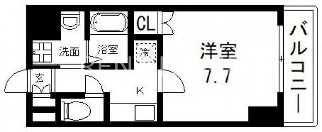 SIETE布施駅前(1K/5階)の間取り写真