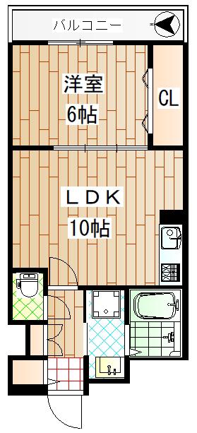 PMTレジデンス(1LDK/3階)の間取り写真