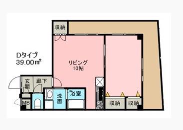 中西駅前ビル(1LDK/6階)の間取り写真