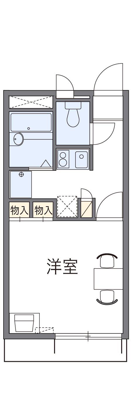 レオパレスMACS INAMI(1K/2階)の間取り写真