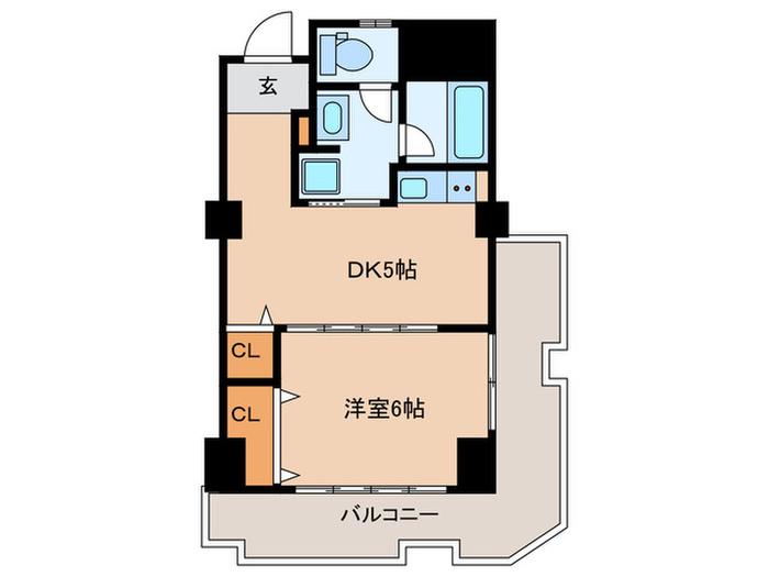 東武ときわ台駅南口サンライトマンション(1DK/4階)の間取り写真